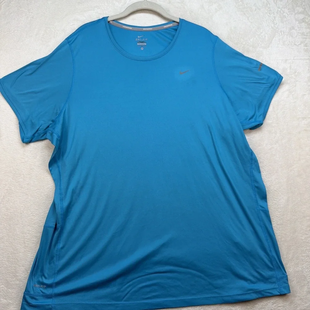 Nike Dri-FIT Running Shirt Men's‎ 3XL Blue Athletic Performance Workout Tee